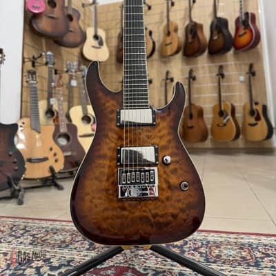 ESP LTD KS-7 QM ET DBSB, EverTune Ken Susi, Dark Brown Sunburst image 2