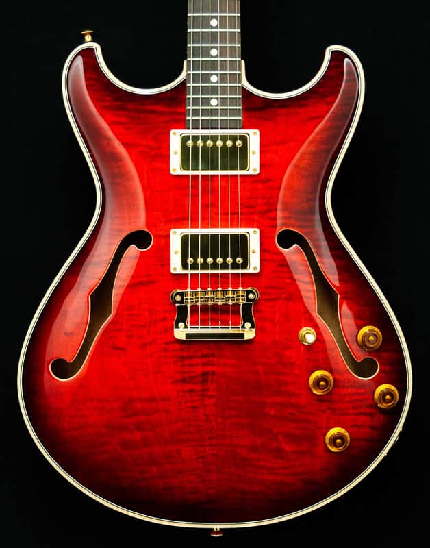 Knaggs Guitars - Sheyenne - Hollow Body - Indian Red Burst Sheyenne - Hollow Body - Gloss -  OHSC - Call for Best Price !!! image 1