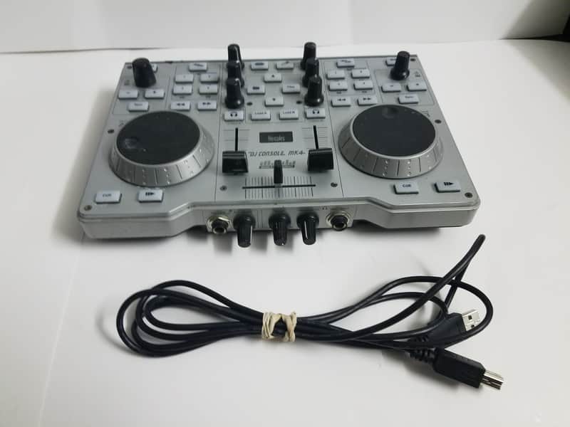 Hercules DJ Console MK4 Mark 4 Silver USB Powered Interface Built in Audio imagen 1