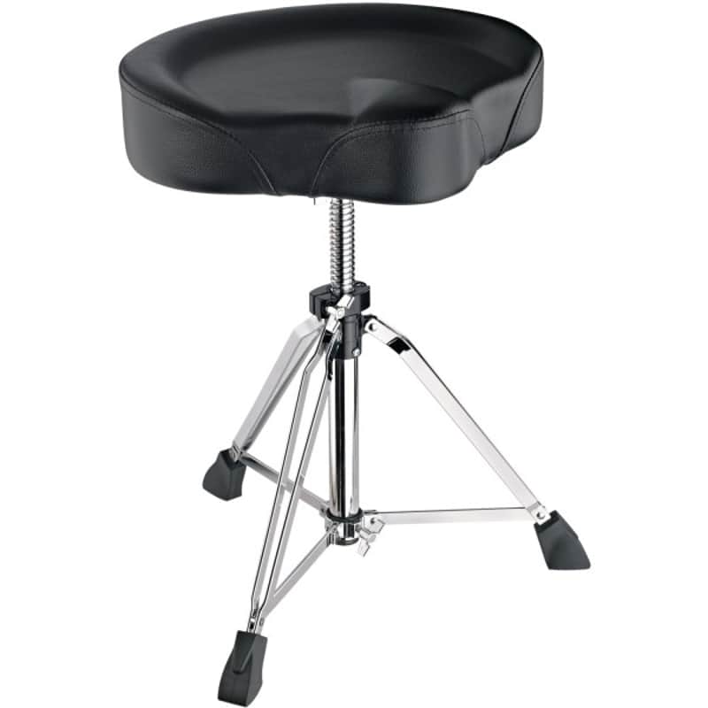 K&M 14038 Drummersitz mit Spindel Schwarz Kunstleder image 1