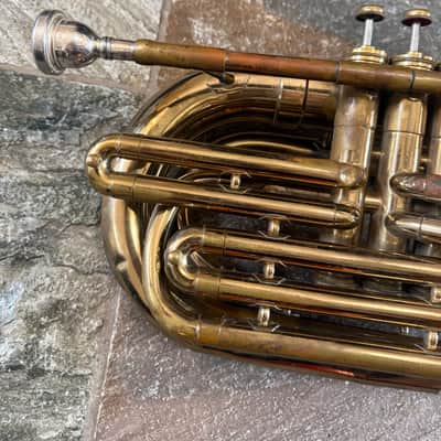 Bach brand Marching Baritone Horn with  mouthpiece, Made in USA image 2
