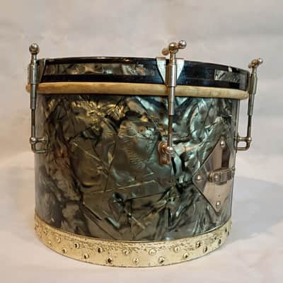 Walberg & Auge 13" tack bottom tom drum 1930s - BDP Black Diamond Pearl image 3
