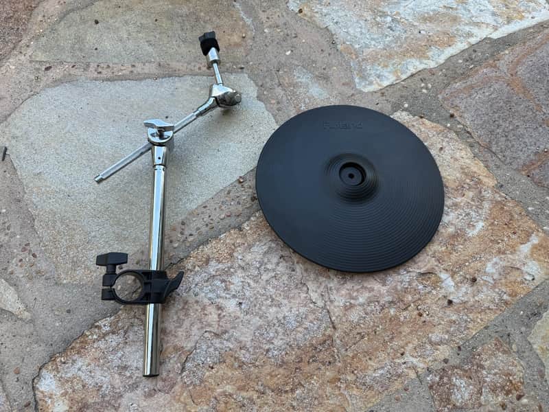 Roland CY-12C-BK Dual-Trigger Cymbal Crash Cymbal Black 12 cy12c - BLACK BOTTOM image 1