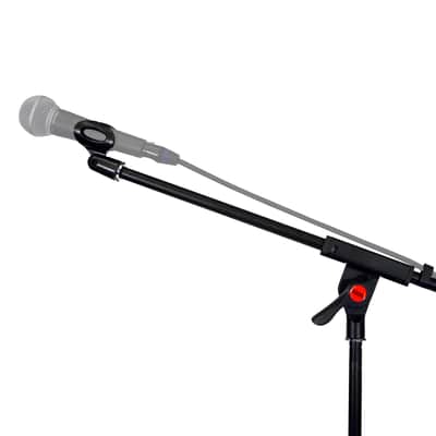 Pro Audio DJ Microphone Boom Stands w Pink XLR Cables, Clips & Bags 4 Pack image 6