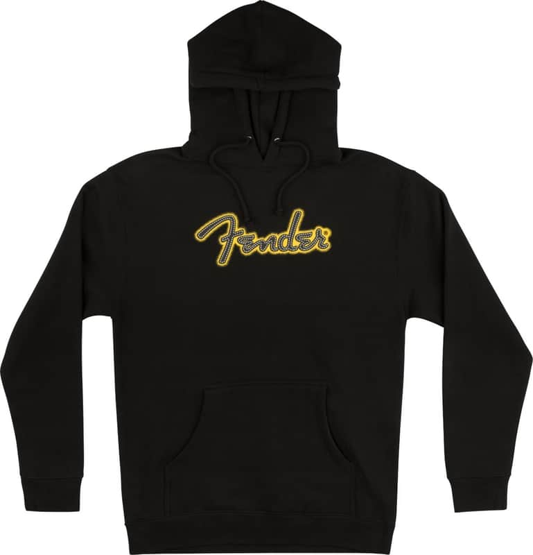 Fender Yellow Stitch Logo Hoodie - Medium image 1