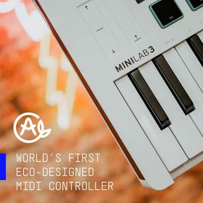 Arturia MiniLab 3 Champagne — 25 Key USB MIDI Keyboard Controller With 8 Multi-Color Drum Pads, 8 Knobs and Music Production Software Included image 10