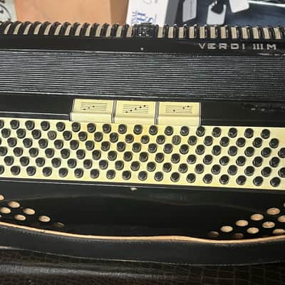 Hohner Verdi III M Piano Accordion – Vintage 1950s, Black image 13