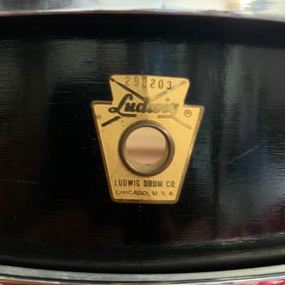 Ludwig No. 905 Jazz Combo 3x13" 6-Lug Piccolo Snare Drum with Keystone Badge 1960 - 1968 - Black image 2