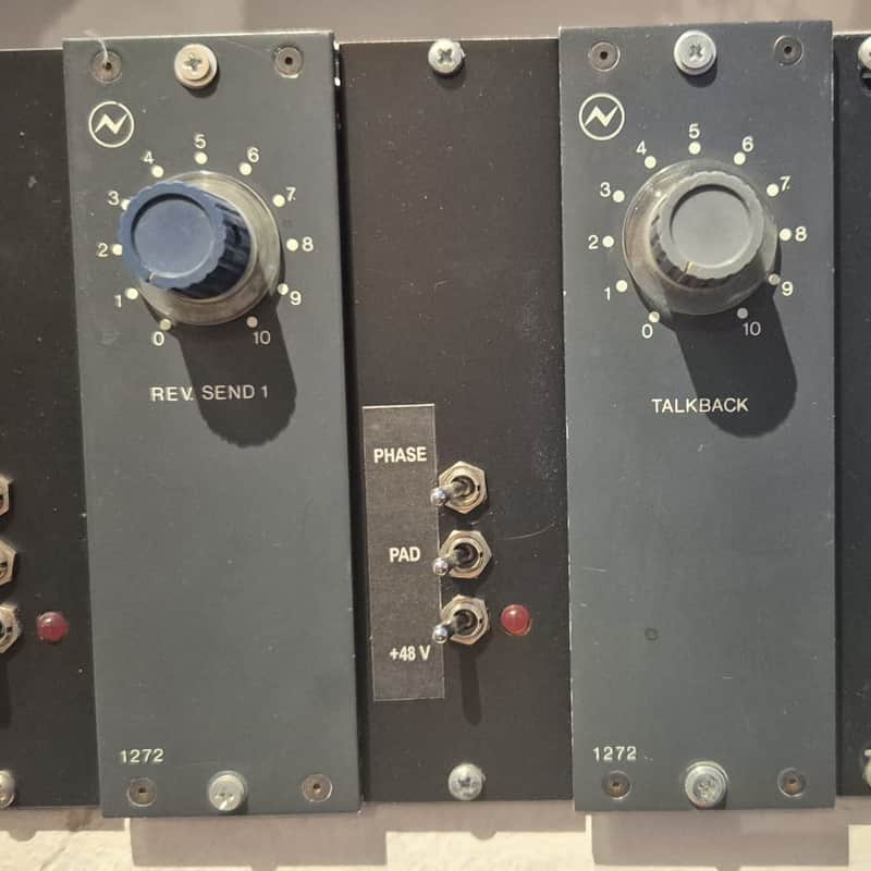 Neve 1272 preamp pair (modded to 1073 gain) - racked with Phantom and PSU image 1