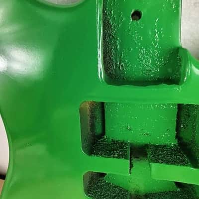Green Poplar Wood Strat Stratocaster Style Guitar Body image 4
