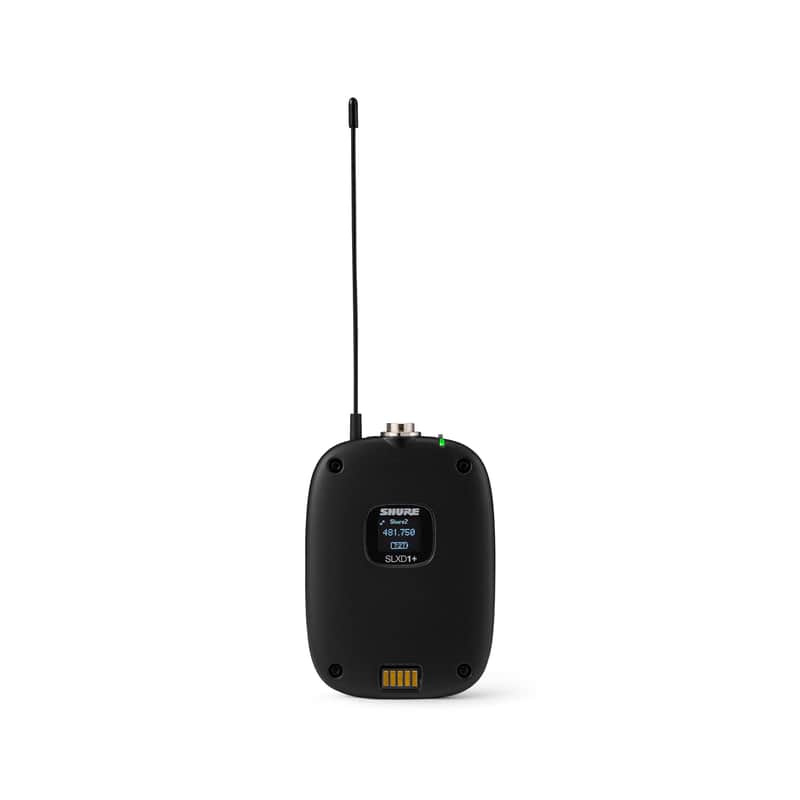 Shure SLXD1+ Bodypack Wireless Transmitter - Professional Hands-Free Audio Management, Wide-Tuning Capability, ShowLink Ease Control, Automatic Channel Scanning, Mobile Device Configuration Compatible image 1