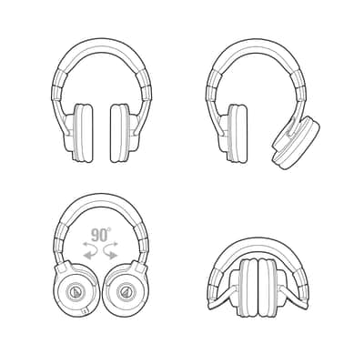 Audio-Technica ATH-M40X Professional Monitor Headphones - Black image 5