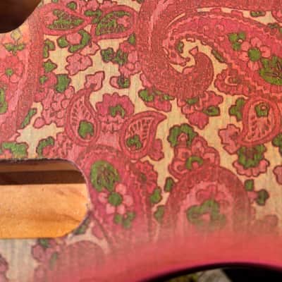 Pink Paisley Tele Body, Aged, Nitro , Alder image 9