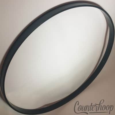 *Ludwig 28" Bass Drum Hoop/Rim Vintage 20s 1Ply Solid Maple Black Paint Marching image 2