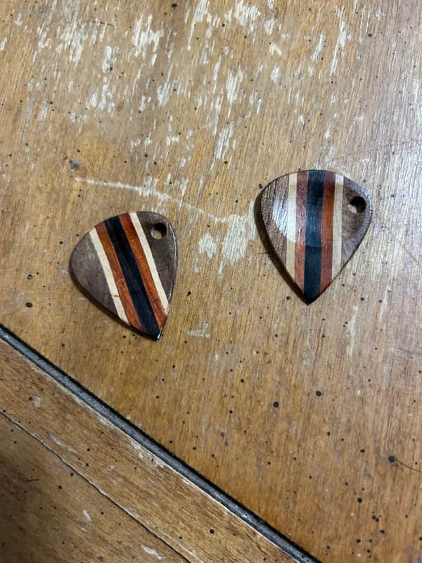 New Wood Guitar Picks Necklace Wood Guitar Picks Professional TropicalMoonMusic Brand Wood Necklace Guitar Picks To Connect To Necklace Or To Play Or Both image 1