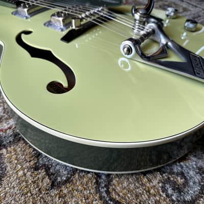 Gretsch G6118T Anniversary with Bigsby 2003 - 2016 - Smoke Green 2-Tone image 10