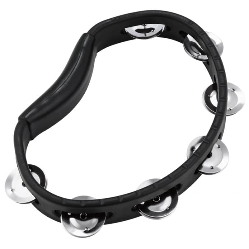 MEINL HTBK Hand Tambourine einreihig Tambourin mit Stahlschellen black image 1