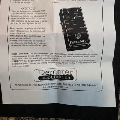 Demeter FUZ-1 Fuzzulator 2010s - Black image 7