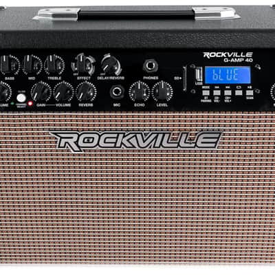 Rockville G-AMP 40 Guitar Combo Amplifier Bluetooth/Mic In/USB/Footswitch+Stand image 20