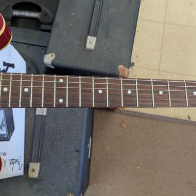 Epiphone Dot ES-335 Semi Hollow Electric Guitar Cherry Red, Maple, Rosewood, Hard Case image 5