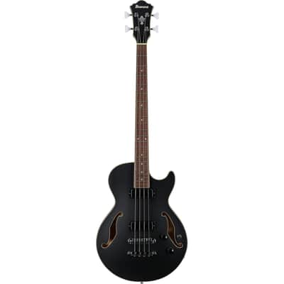 Ibanez AGB200 Artcore Semi-Hollow Electric Bass, Black Flat image 4