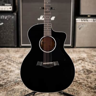 Taylor 214ce-BLK Plus Grand Auditorium Acoustic/Electric Guitar - Black with Hardshell Case image 3