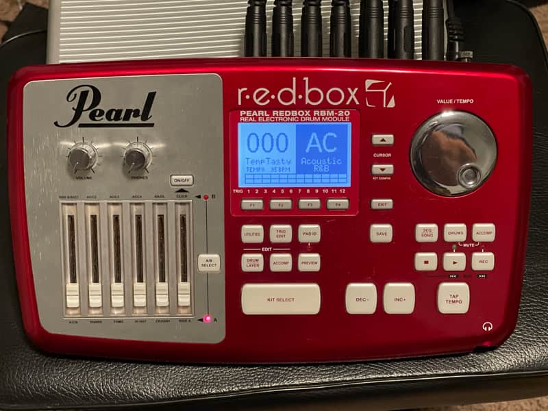 Pearl R.E.D. Box RBM-20 e-Pro Live Electronic Drum Kit Module with Wire Harness (Used) image 1