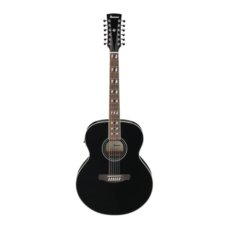 Ibanez AJ7012M1E Black High Gloss Acoustic Electric Guitar image 1