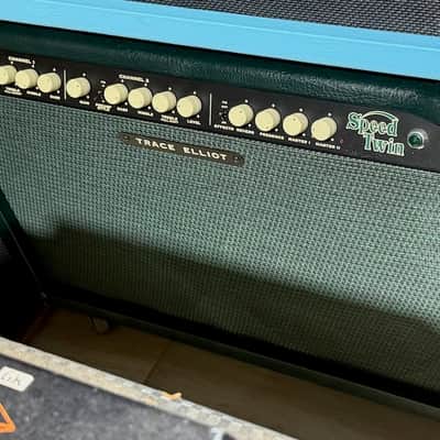 Trace Elliot C50 Speed Twin Combo 1995 - killer combo in Green & Blue Tolex all NOS & never used. image 18
