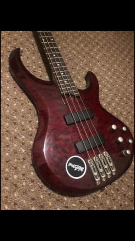 Ibanez BTB 4 String Quilted Maple Electric Bass Guitar 2010s - Red image 1