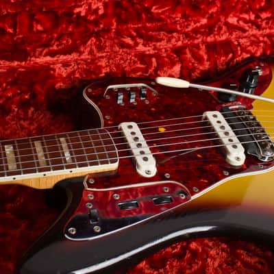Fender Jaguar Solid Body Electric Guitar (1966), ser. #171100, black tolex hard shell case. image 15