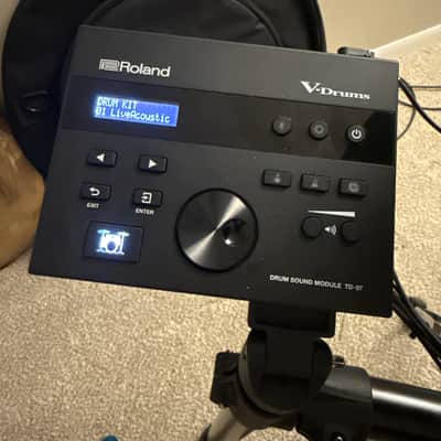 Roland TD-07KVX V-Drum Kit with Mesh Pads 2021 - Black image 8