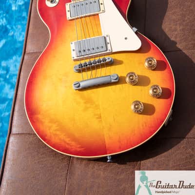 1999 Epiphone by Gibson LPS-80 '58 Reissue Style Les Paul Standard -w Open Book Headstock - Heritage Cherry Sunburst - Made in Japan! Pro Set Up w Perfect Frets/Action/Intonation image 6