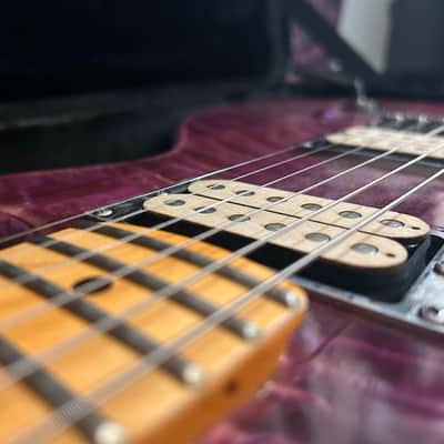 Custom 'Franken-Paul' LP/Strat Hybrid - W/Hardshell Case and Accessories 2020 - Purple Burl image 11