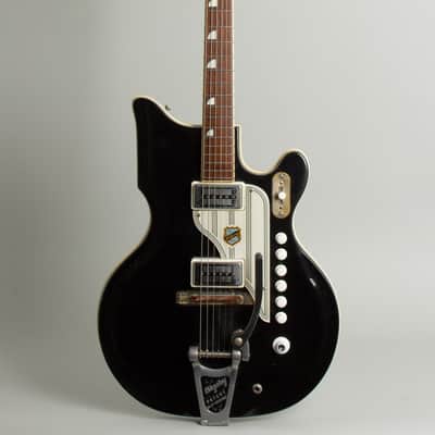 National  Val-Pro 88 Semi-Hollow Body Electric Guitar (1963), ser. #T-86077, original black alligator hard shell case. image 1