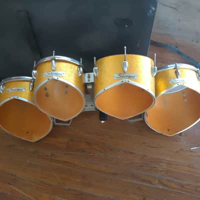 Slingerland Vintage Marching Cutaway Quad Tenors Sparkling Orange Pearl - CAN SHIP! image 22