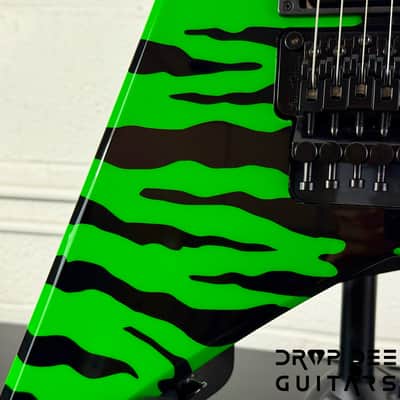 Jackson USA Custom Shop Rhoads RR24 FR Electric Guitar w/ Case - Slime Green Bengal image 5