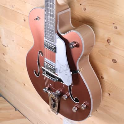 Gretsch G6136T Limited Edition Falcon w/ Bigsby Hollow Body - Two-Tone Copper/Sahara Metallic image 4