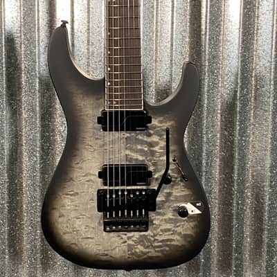 ESP LTD M-1007B 7 String Baritone Quilt Top Charcol Burst Guitar #3137 Used image 1