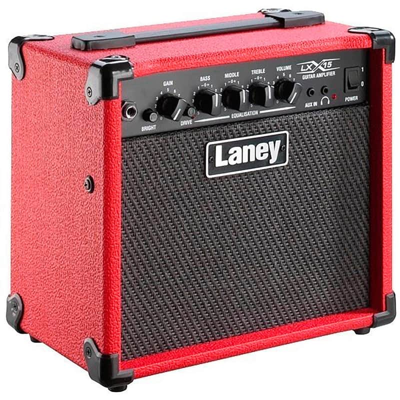 Laney LX15 Guitar Combo Amplifier (15 Watts 2x5"), Red image 1