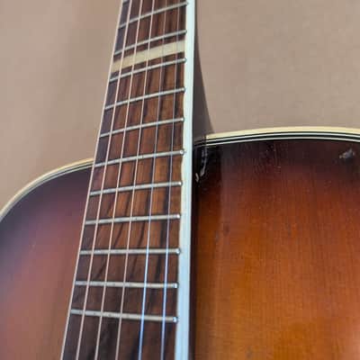 Vintage 1950s Huttl Archtop Acoustic Guitar with Hofner Tailpiece Germany image 9