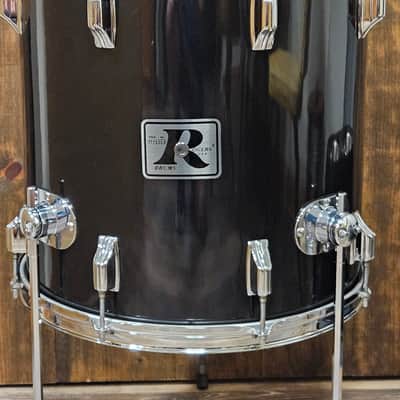 Vintage Rogers Big R 16x16 Floor Tom Black Wrap Late 1970s Granitone Interior USA Nice! image 2