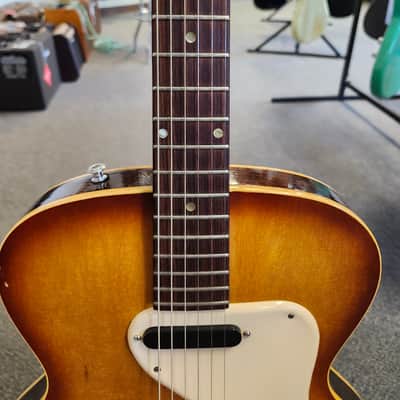 Vintage 1965 Epiphone (Kalamazoo) Granada E444T Thinline Archtop Electric Guitar - Sunburst with Gibson Case image 9
