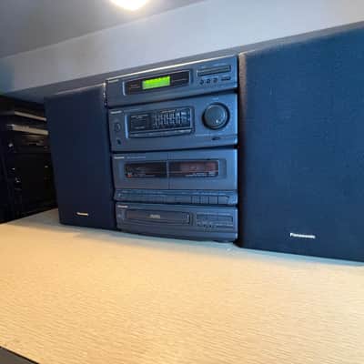 Panasonic AUDIOPHILE SA-DH30 Stereo CD Changer Cassette Deck Stereo System Works image 3