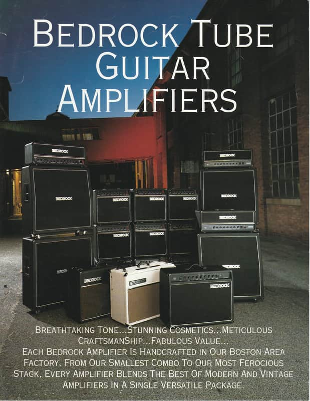 Bedrock Tube Guitar Amplifiers, cut-sheet, 90's image 1