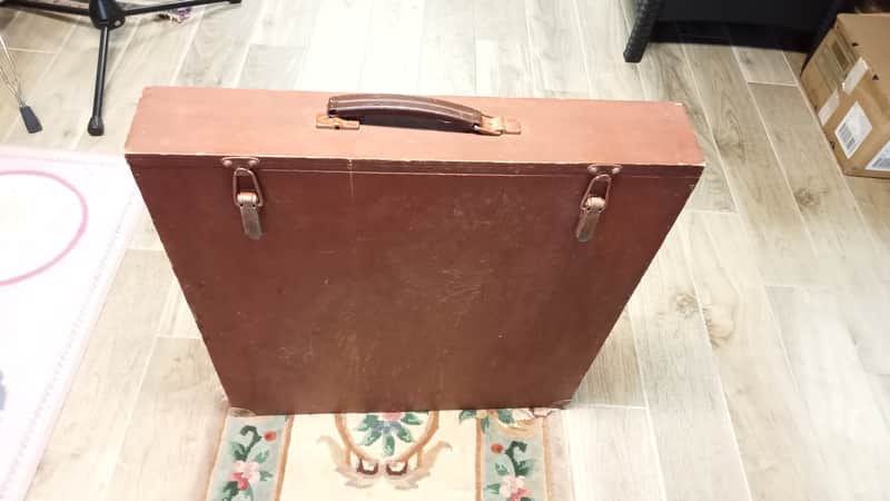 sans marque valise en bois 1950's - bois image 1