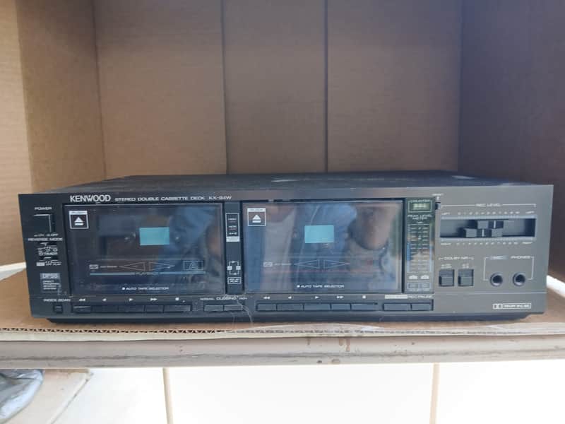 Kenwood KX94W Double cassette player 1980s - Black image 1