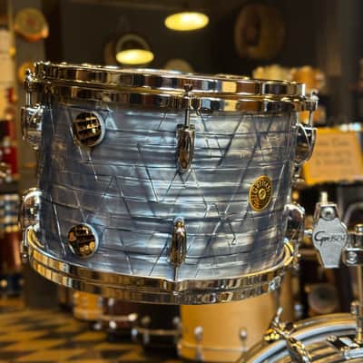 NEW Gretsch USA Custom Drum Set in Sky Blue Pearl - 14x18, 8x12, 14x14 image 8