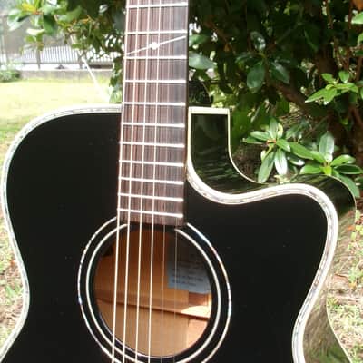 2020 K Yairi WY-2BK Electric Acoustic Guitar with cutaway+Original Hard Case etc. image 4