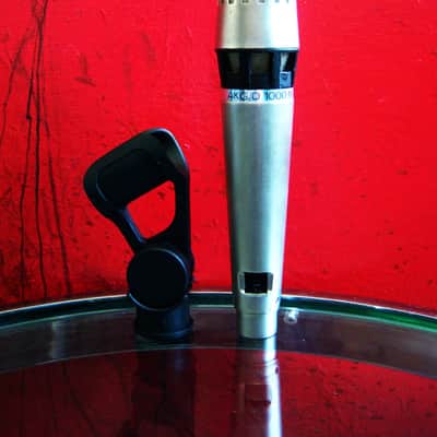 1980's AKG D1000M / D1000E Cardioid Dynamic Microphone Low Z w mic clip Led Zeppelin # 2 image 13